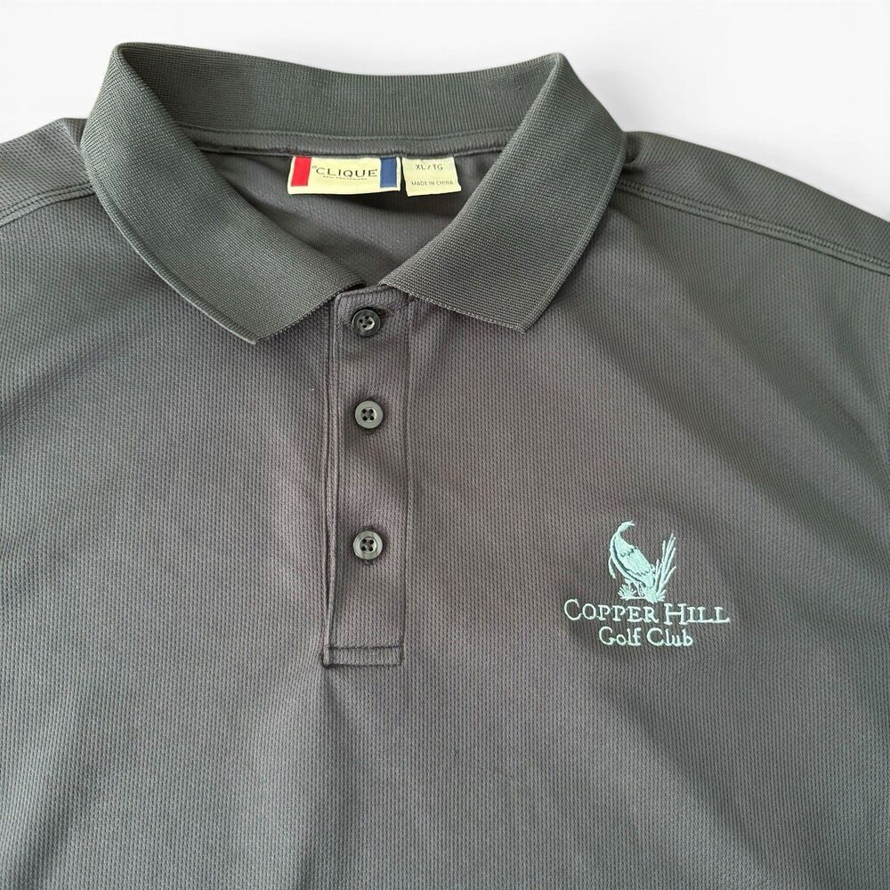 Clique Copper Hill Golf Polo Men XL Blue Short Sleeve Country Club Performance